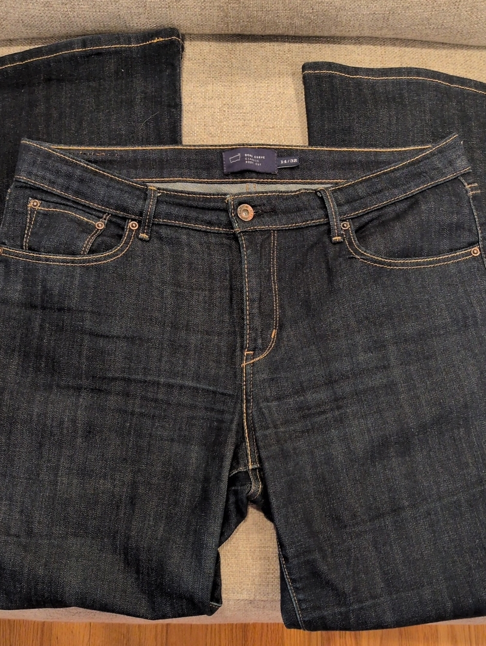Levi's Dark Blue Demi Curve Classic Boot Cut Women's Jeans 14